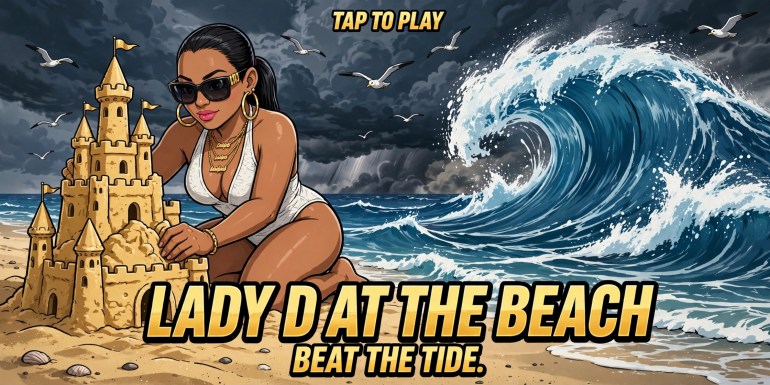 Play Lady D At The Beach